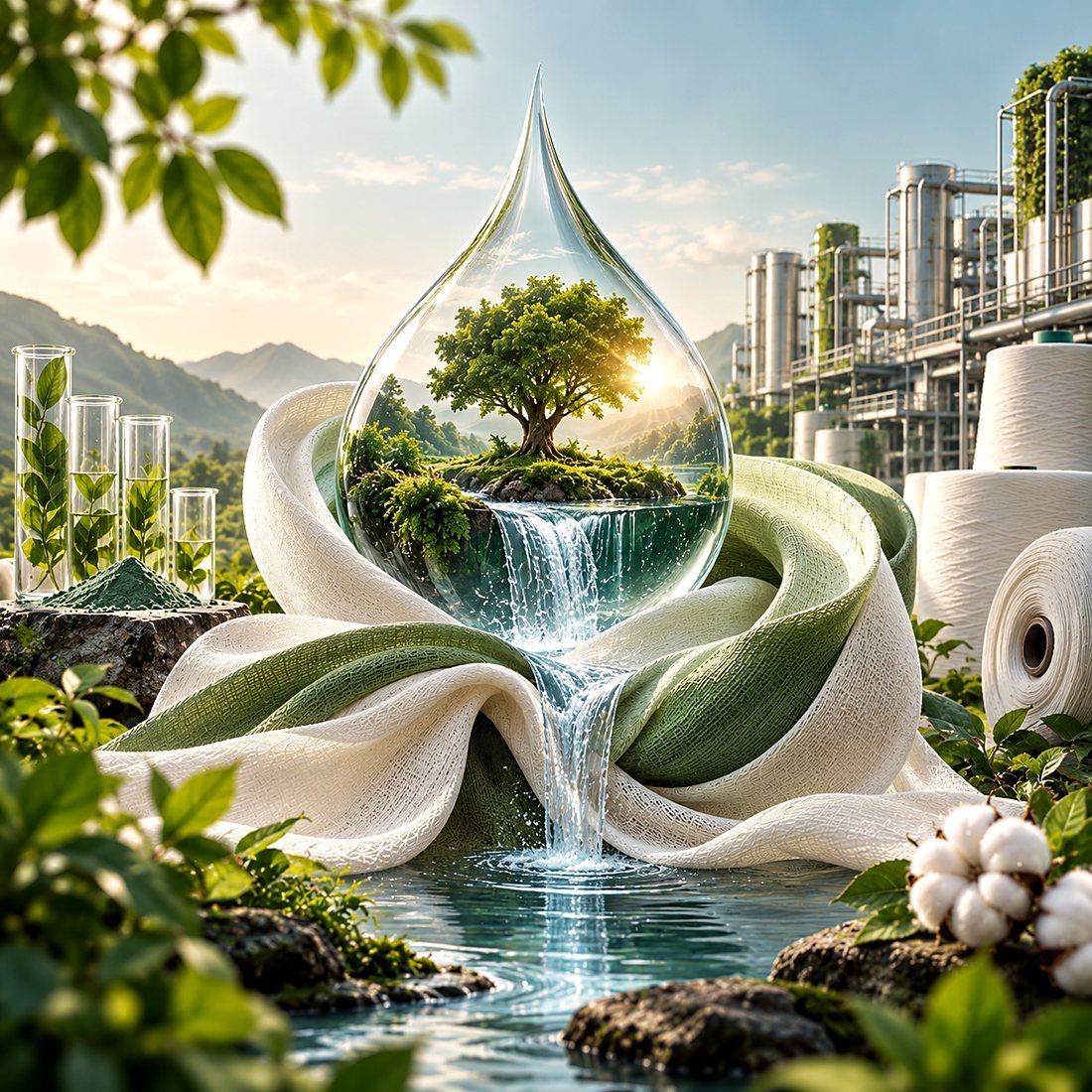Quest sustainable textile chemistry, from raw fibre to finished fabric